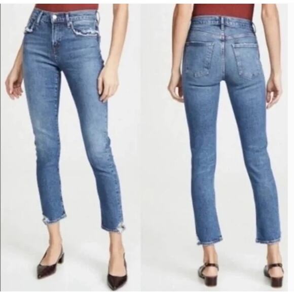 AGOLDE Toni Straight Leg Ankle Denim Jeans Distressing Women's size 26 - Picture 4 of 9